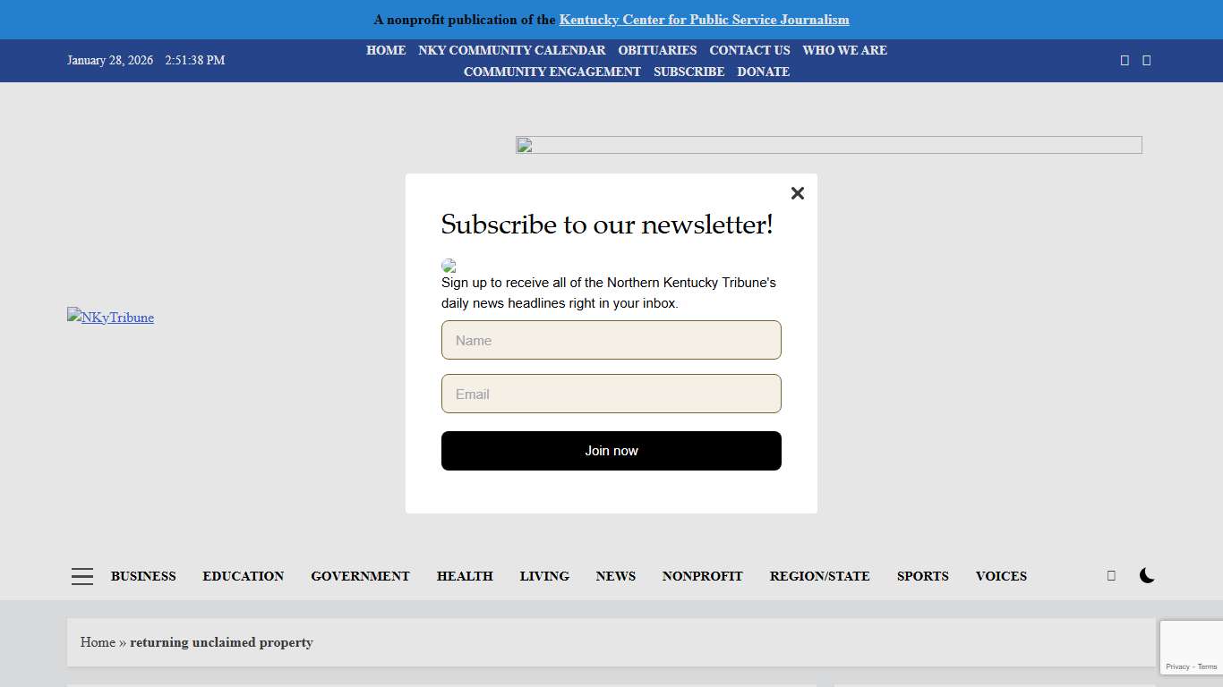 returning unclaimed property Archives - NKyTribune